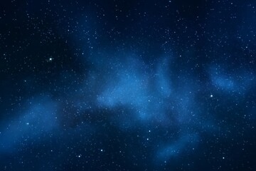 Naklejka premium Night Sky Starfield Background, Deep Blue Space