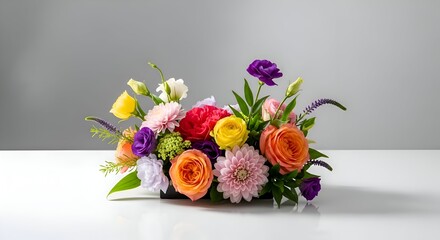 Obraz premium Vibrant Floral Bouquet: Fresh Blooms for Joyful Celebrations