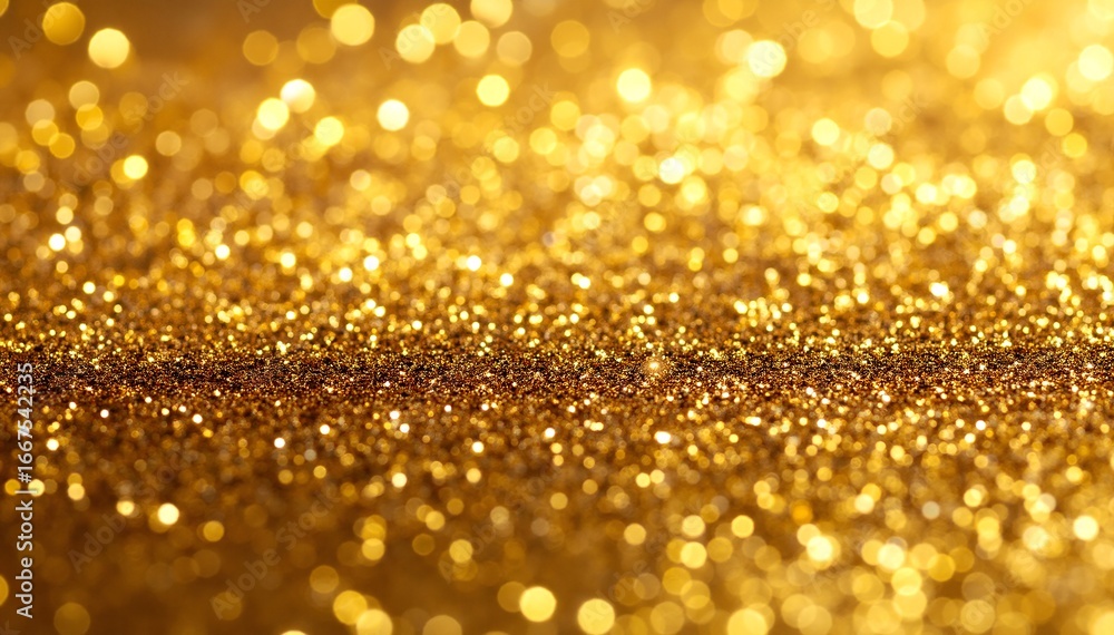 Aufkleber a shimmering gold glitter background sparkles with tiny flecks of light, creating a luxurious and fe