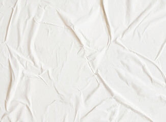 White wrinkled fabric texture background