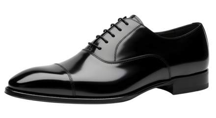 Elegant black leather dress shoe for formal occasions and business wear