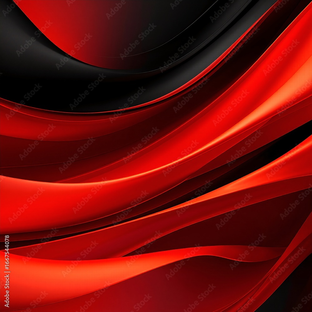 Poster a vibrant abstract background featuring bold red and deep black swirls, creating a dynamic interplay