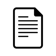 Fototapeta premium White outline of a document with lines paper list isolated on a transparent background