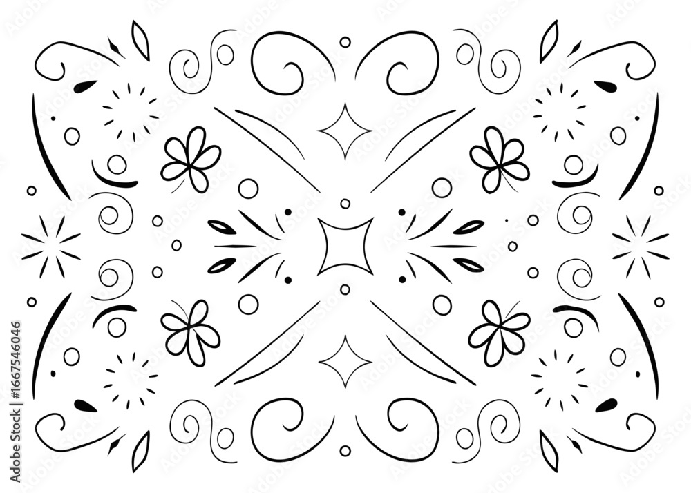Poster abstract artistic stroke design featuring dynamic lines and textured marks created with marker pen a