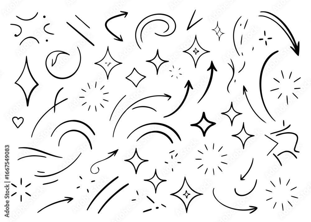 Poster dynamic line movement effect element featuring cartoonish emotion and abstract visual flow in vibran