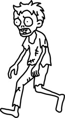 걷는 좀비 흑백