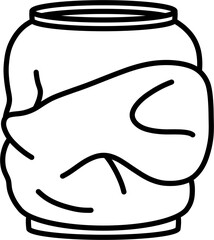 캔 쓰레기 흑백