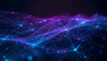 abstract digital data wave flowing