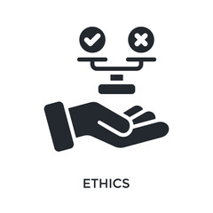 Ethics Icon Glyp Style. Vector Illustration For Graphic Design