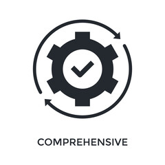 Comprehensive Icon Glyp Style. Vector Illustration For Graphic Design