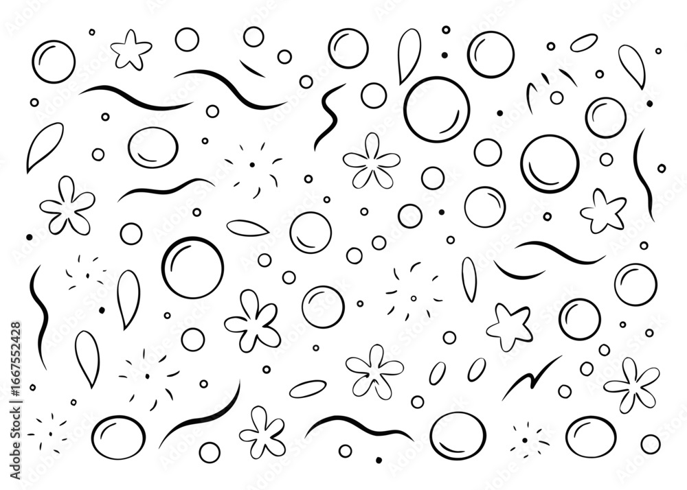 Poster abstract fluid organic shapes collection with smooth rounded forms in a vibrant color palette perfec