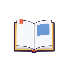 Open book with blank pages and bookmark, ready for your story or design ideas