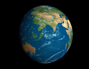 Fototapeta premium Earth globe, detailed map