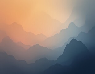 Fototapeta premium Misty Mountain Range Landscape
