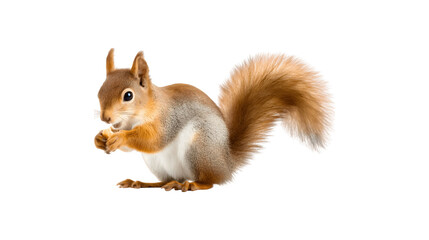 Obraz premium A side view of a squirrel showcasing its features and posture 