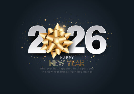 2026 Happy New Year Background for your Flyers and Greetings Card or new year themed party invitation. abstract vector illustration design