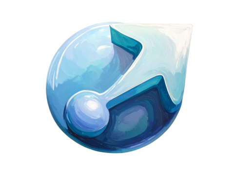 blue transparent glass sphere