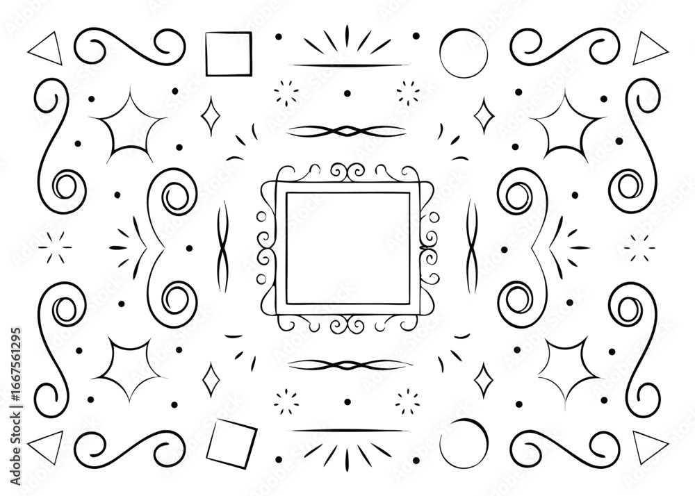 Poster elegant rectangular border collection ideal for crafting invitations and announcements with a sophis