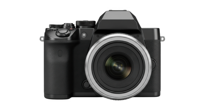 Digital camera DSLR from rear medium shoot