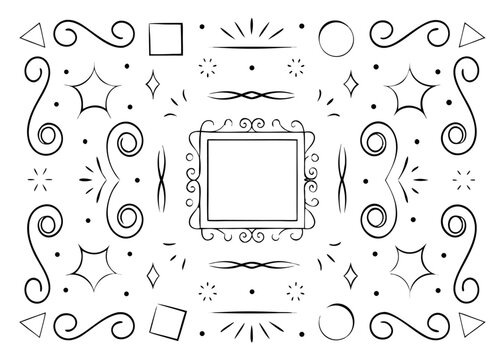 Elegant rectangular border collection ideal for crafting invitations and announcements with a sophisticated touch