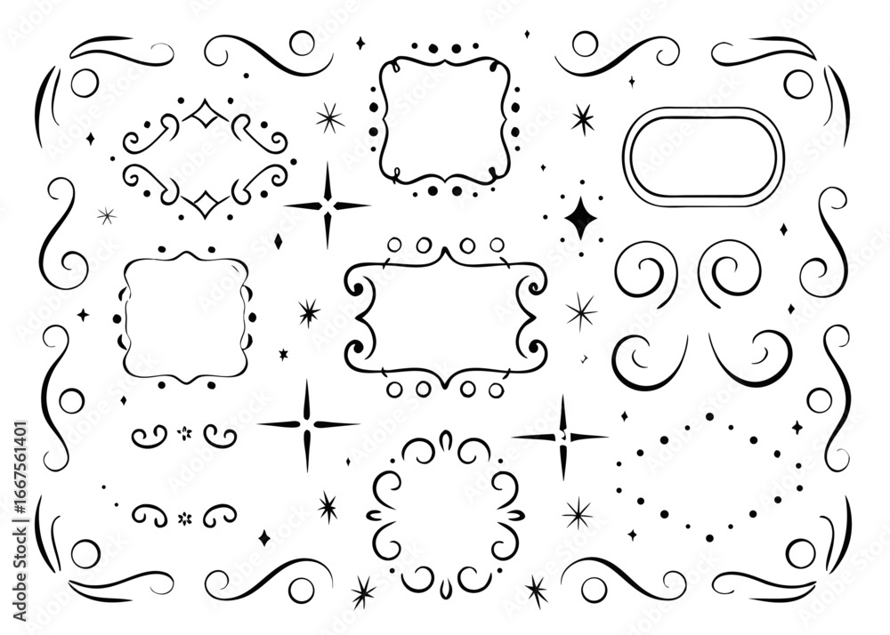 Poster collection of rectangular border designs ideal for creating elegant invitations and announcements wi