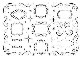 Collection of rectangular border designs ideal for creating elegant invitations and announcements with a classic appeal