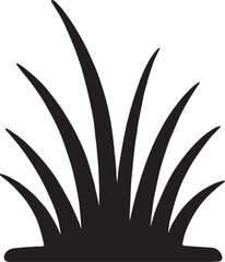 Grass patch silhouette vector isolated on white background perfect for nature, garden and landscape design.