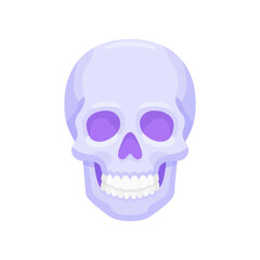 human skull vector illustration,funny cartoon skull,vector illustration of halloween violet cute skull and crossbones,happy halloween design elements