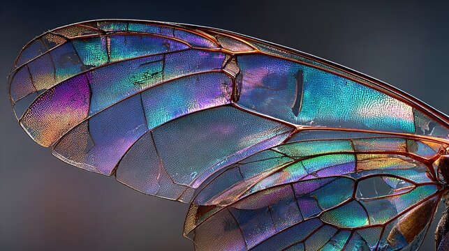 A beautiful and detailed close-up of fish scales displaying a range of iridescent colors, reflecting a mesmerizing and vibrant underwater natural bea