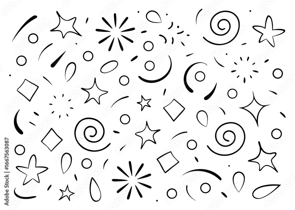 Poster hand drawn scribble texture pattern featuring circular elements in a diverse color palette for creat