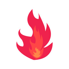 Vibrant flame illustration symbolizing energy and passion against a minimalist background
