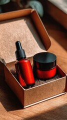 Skincare set in a kraft box