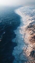 High-angle view of a mountain valley