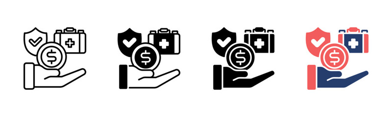 Benefits icon sheet multiple style collection