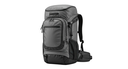 Naklejka premium Durable Outdoor Backpack for Hiking Camping and Travel with Multiple Compartments and Water Bottle Holders