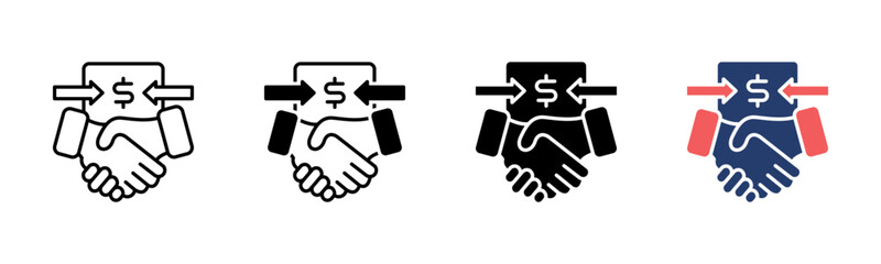 Procurement icon sheet multiple style collection