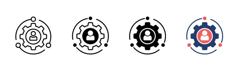 Human Resources icon sheet multiple style collection