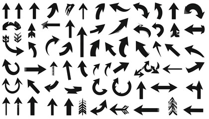 Arrow Icon Set Diverse Shapes and Directions