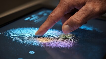 Finger scanning on a tablet