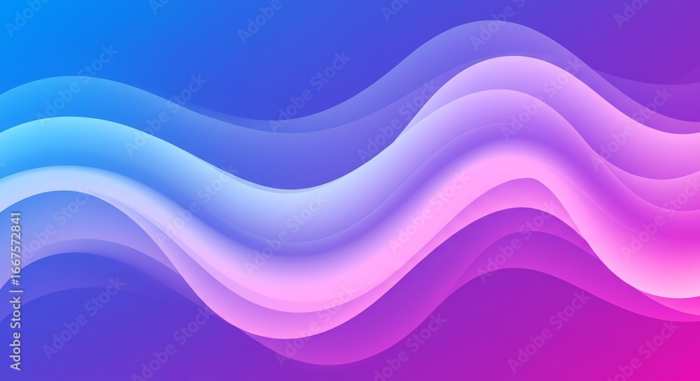 Poster abstract blue wave background with a smooth, flowing line pattern and light color vector design for 