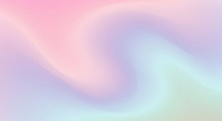 Obraz premium Soft pink and blue light waves swirl in a futuristic abstract digital art background