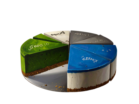 pie chart isolated on white background