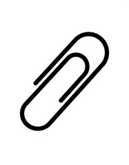 Obraz premium Paperclip Icon, White Background, Close-up View