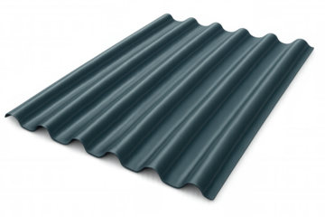 Corrugated metal sheet revealing architectural texture, translucent backdrop highlighting industrial design surface pattern