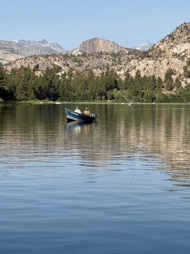 Boats on June Lake, California