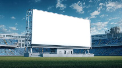 Obraz premium Large blank screen at stadium