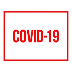 Red COVID-19 Sign, Digital Display
