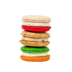 Vibrant Macaron Tower: A tantalizing stack of colorful macarons, meticulously arranged to capture the essence of sweetness. Each layer reveals a different hue.