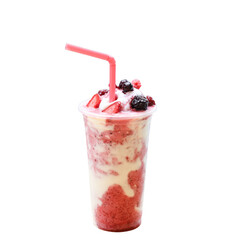 Berry Delight Smoothie: A refreshing berry smoothie, blended to perfection and artfully presented...