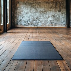 Minimalist Yoga Mat in a Bright Studio